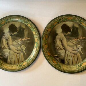 Vintage metal tip tray for Oertal Brew Cream Beer